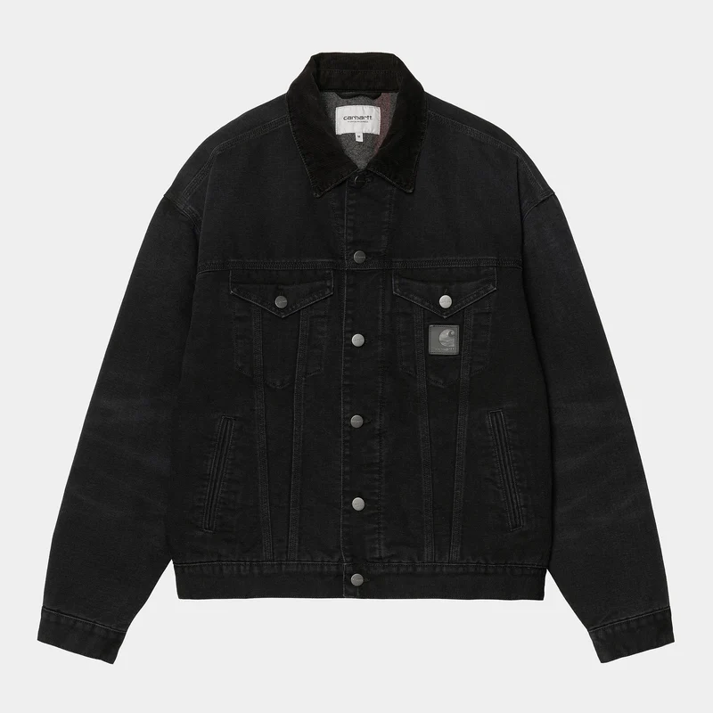 Carhartt WIP Dayton Trucker Jacke für Herren - Black Stone Canvas