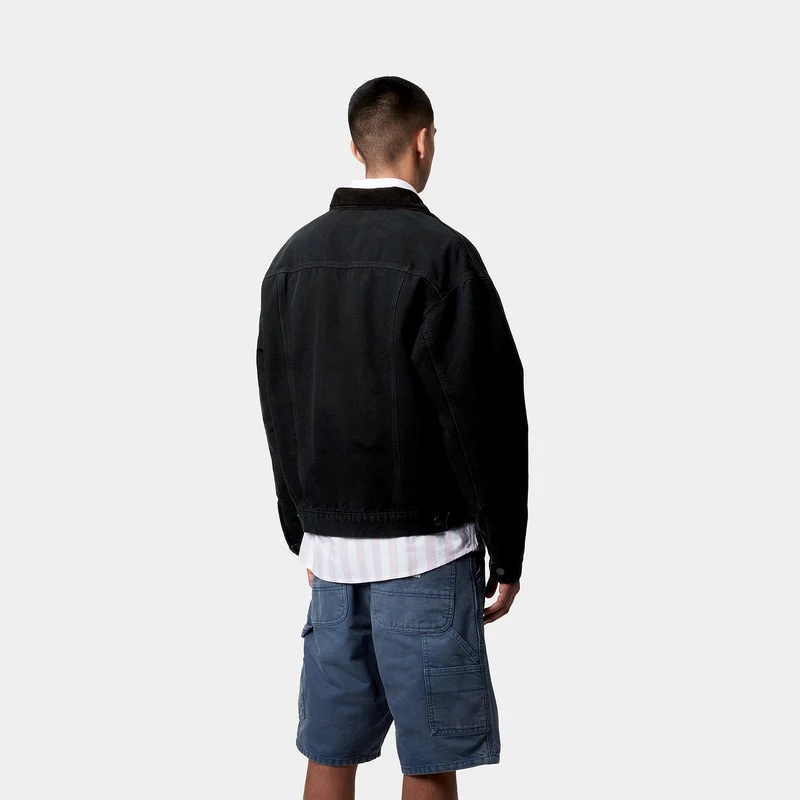 Carhartt WIP Dayton Trucker Jacke für Herren - Black Stone Canvas