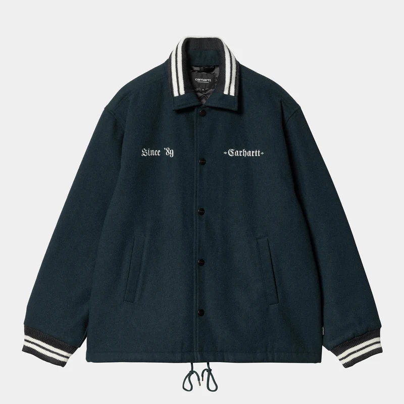 Carhartt WIP Woll-Coach-Jacke für Herren - Deep Lagoon / Wax