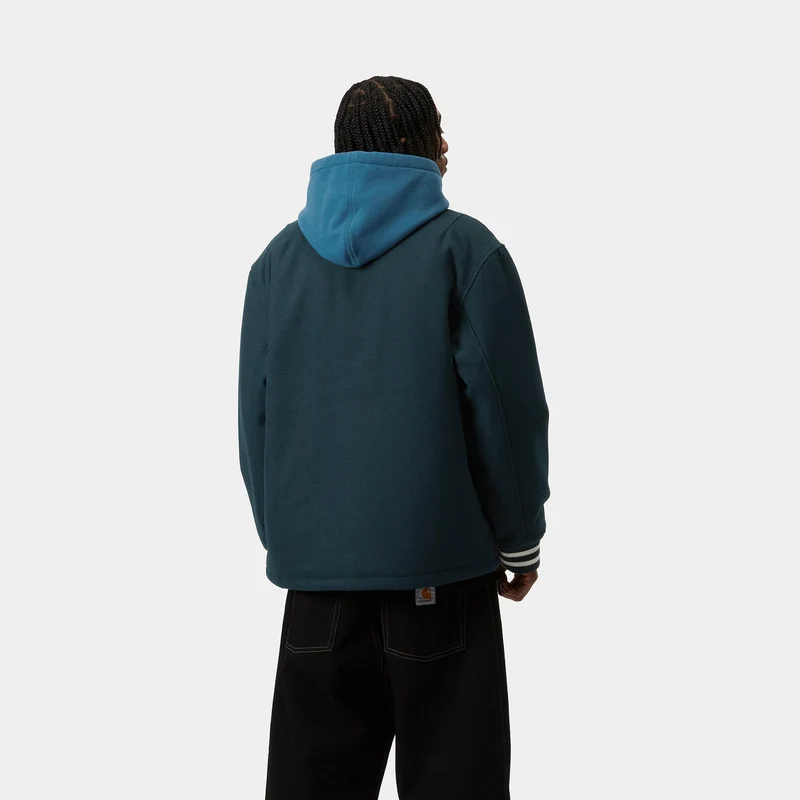 Carhartt WIP Woll-Coach-Jacke für Herren - Deep Lagoon / Wax