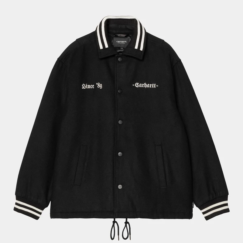Carhartt WIP Coachjacke aus Wolle für Herren - Schwarz / Wachs