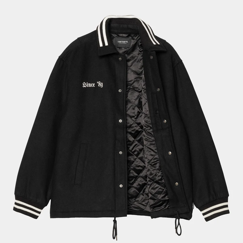 Carhartt WIP Coachjacke aus Wolle für Herren - Schwarz / Wachs