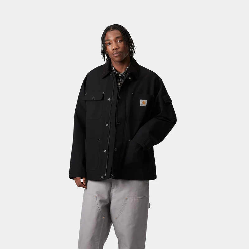 Carhartt WIP Herren Clapton Jacke - Schwarz / Schwarz