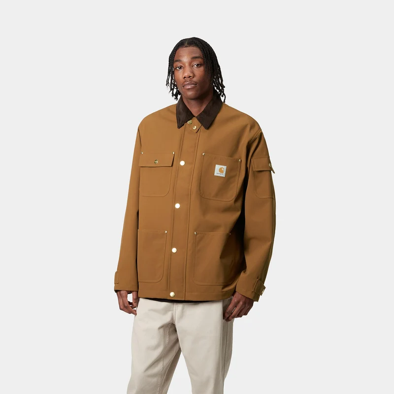 Carhartt WIP Herren Clapton Jacke - Hamilton Braun / Tabak