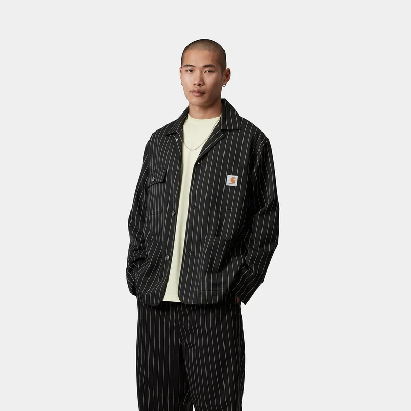Carhartt WIP Herren Seaton Blazer Jacke - Schwarz / Wachs