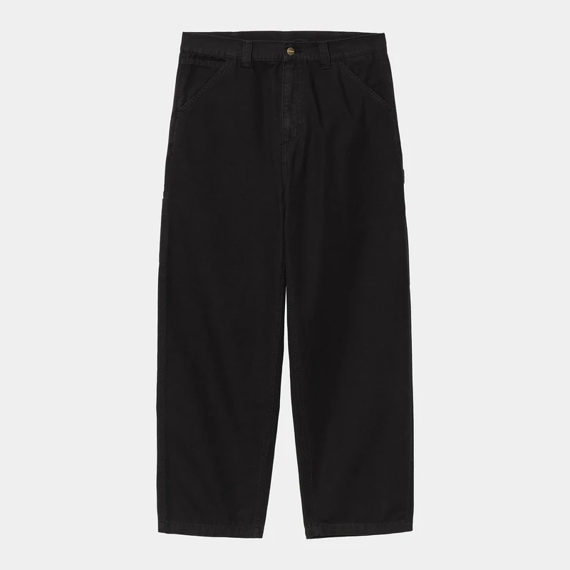 Carhartt WIP Herren OG Single Knee Hubbard Canvas Hose - Schwarz Stone Washed