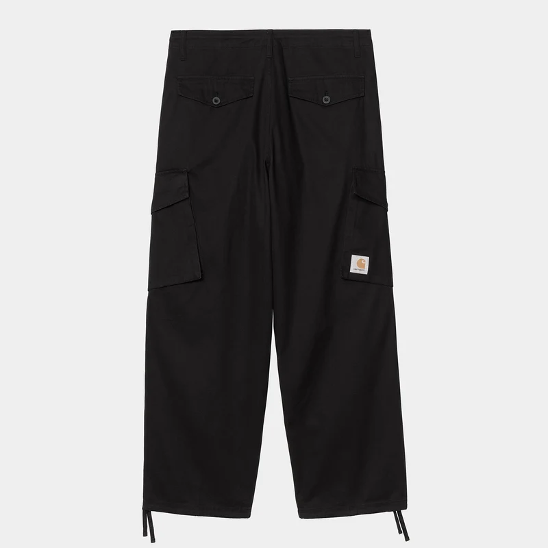 Carhartt WIP Herren Unit Baumwoll-Twill-Hose - Black Stone Washed