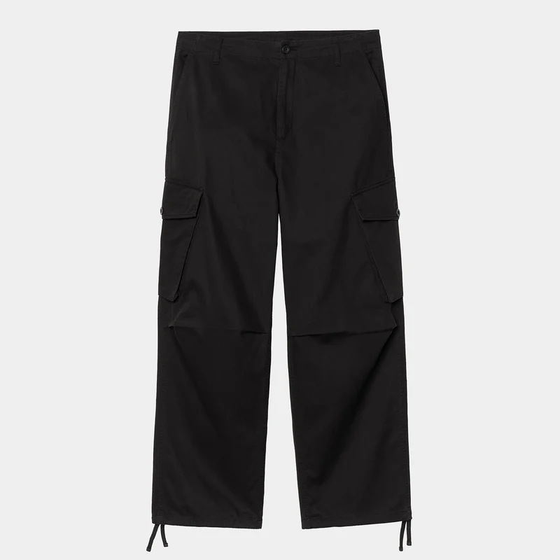 Carhartt WIP Herren Unit Baumwoll-Twill-Hose - Black Stone Washed