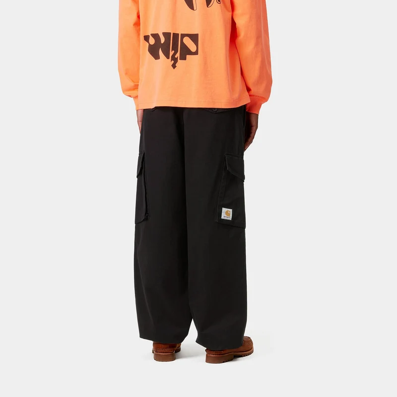Carhartt WIP Herren Unit Baumwoll-Twill-Hose - Black Stone Washed