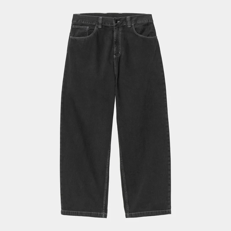 Carhartt WIP Herren Brandon Clark Twill Hose - Schwarz steingefärbt