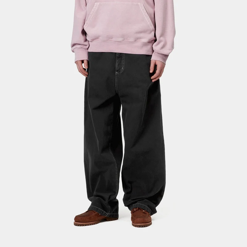 Carhartt WIP Herren Brandon Clark Twill Hose - Schwarz steingefärbt
