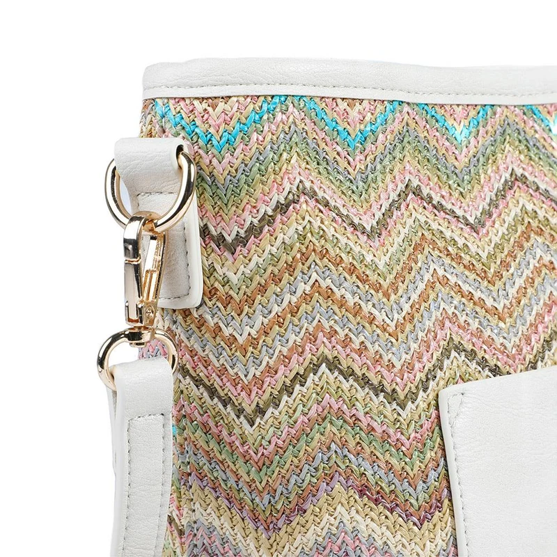 Woven Shoulder Bag - RIM39007 / 325 240 - Beige Multi