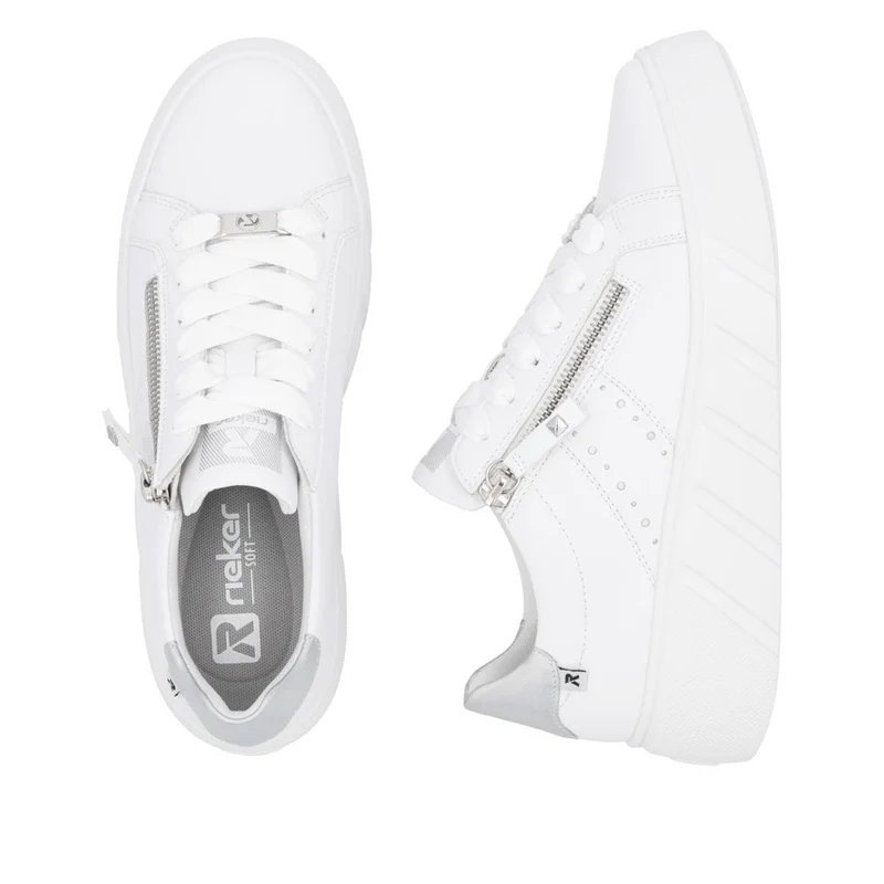 Rieker Damen-Sneakers „Evolution“ aus Leder - Weiß
