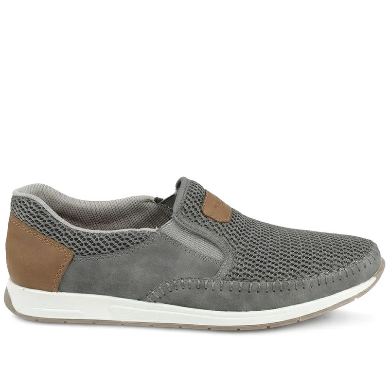 Elasticated Slip-On Shoes - RKR41534 / 326 934 - Grey