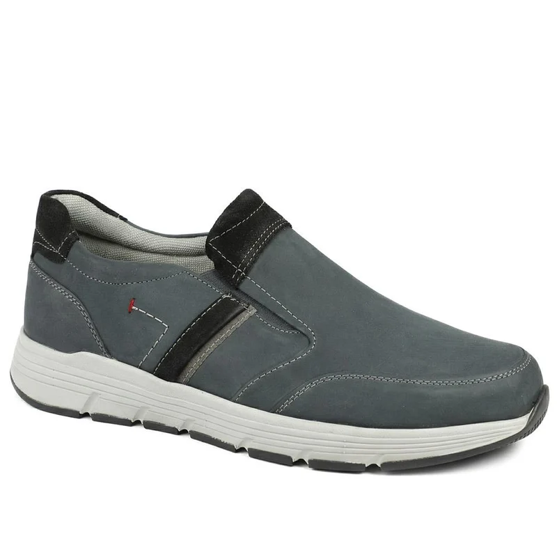 Wide-Fit Slip-On Leather Shoes - PARK41037 / 327 280