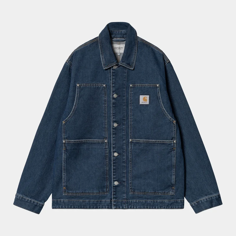 Carhartt WIP Herren-OG-Jacke mit doppelter Front – Blue Stone Washed