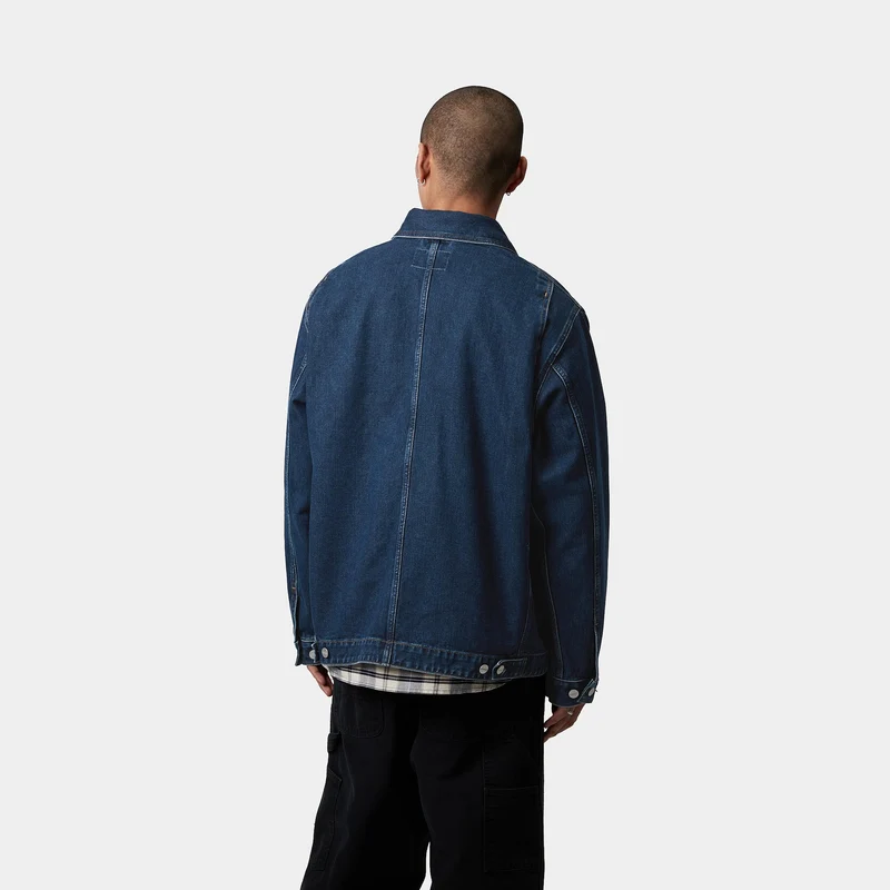 Carhartt WIP Herren-OG-Jacke mit doppelter Front – Blue Stone Washed