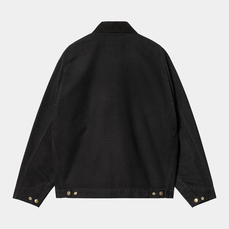 Carhartt WIP Herren OG Detroit Jacke – Schwarzes, gealtertes Canvas