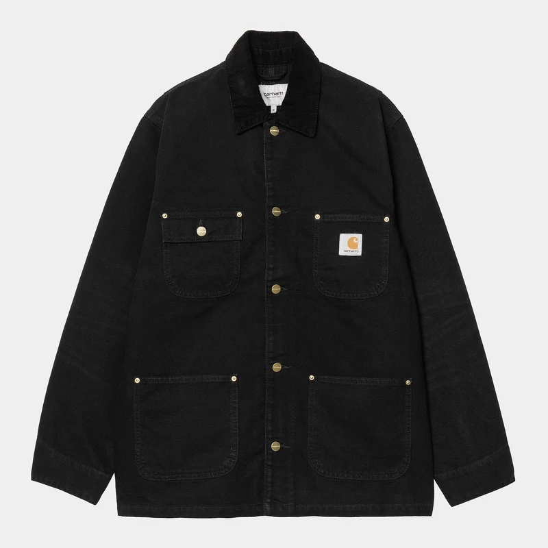 Carhartt WIP Herren OG Chore Aged Canvas Jacke – Schwarz