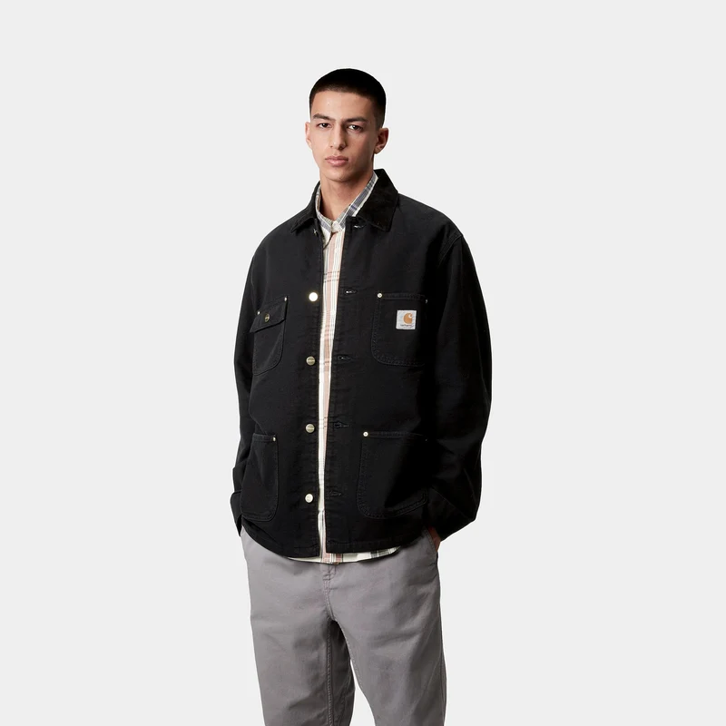 Carhartt WIP Herren OG Chore Aged Canvas Jacke – Schwarz