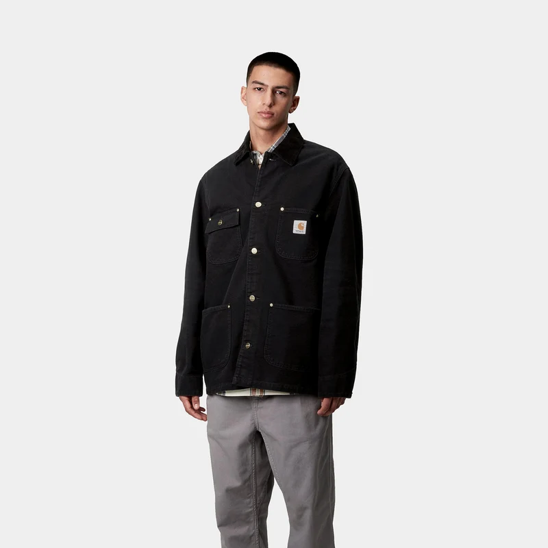 Carhartt WIP Herren OG Chore Aged Canvas Jacke – Schwarz