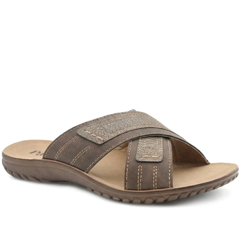 Strappy Cushioned Slip On Sandals - INB43016 / 329 217