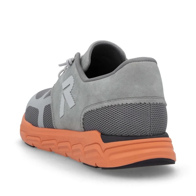 Rieker Herren-Sneaker zum Hineinschlüpfen aus Leder in Extrabreite - Grau