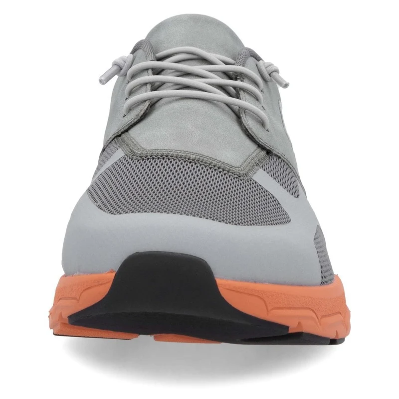 Rieker Herren-Sneaker zum Hineinschlüpfen aus Leder in Extrabreite - Grau