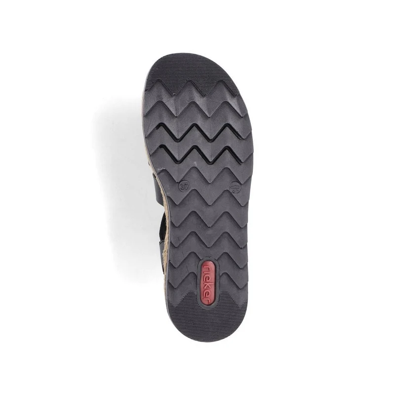 Rieker Mode-Plateau-Sandale für Damen – Schwarz