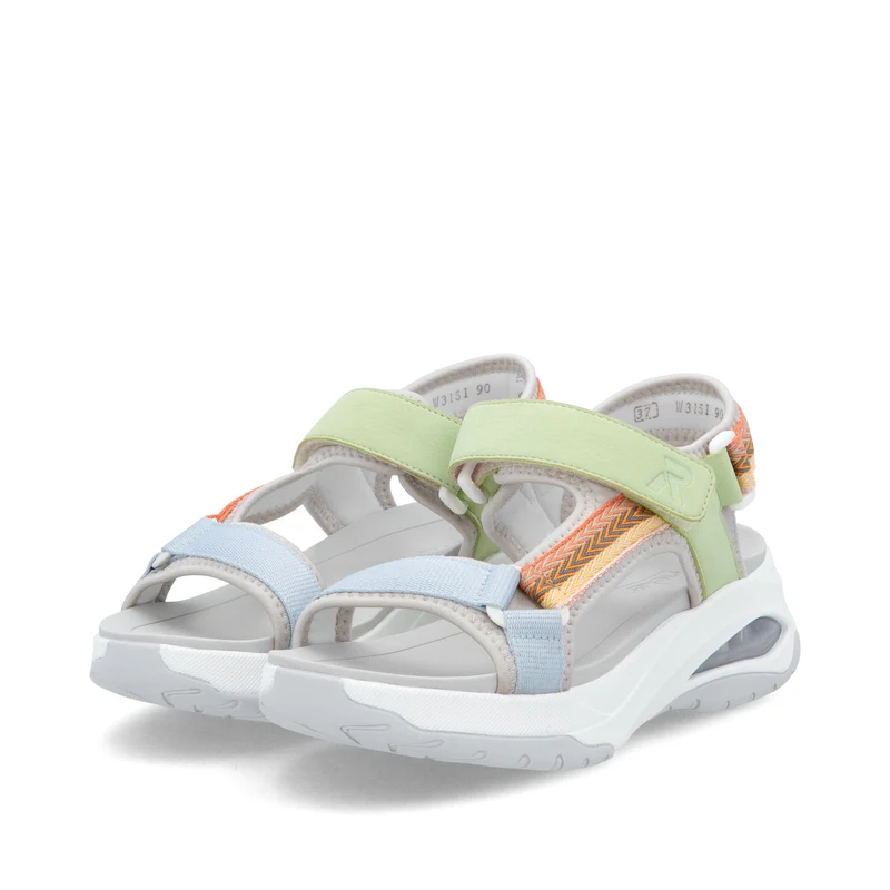 Rieker Damen Fashion Wedge Sportsandalen - Mehrfarbig