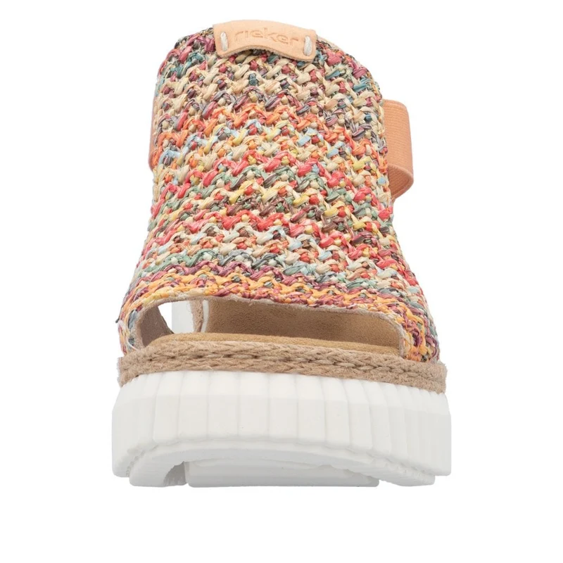 Rieker Damen Fashion Wedge Sandal - Mehrfarbig