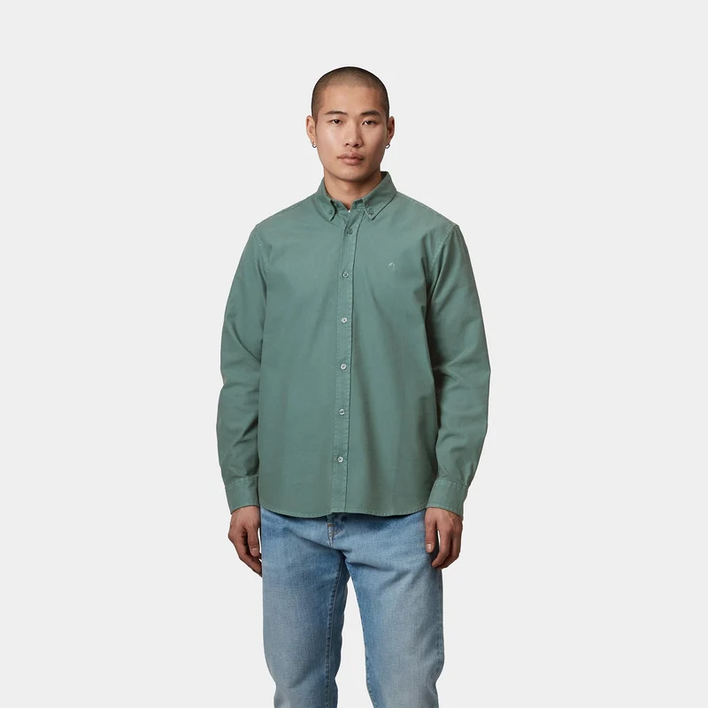 Carhartt WIP Herren Bolton Hemd - Silberkiefer