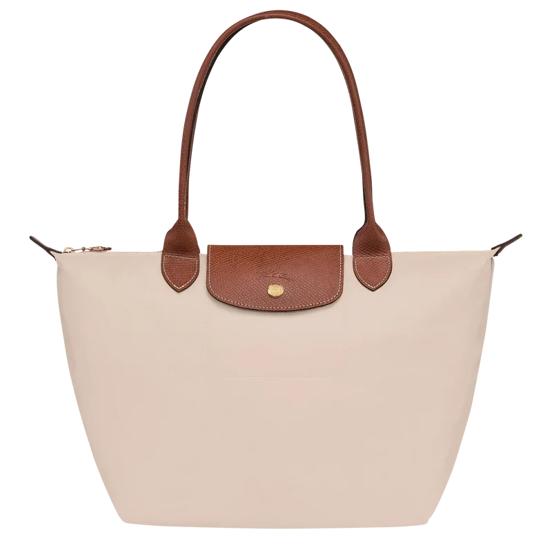 Damen Papierfarbene Mittlere Nylon Tote Bag