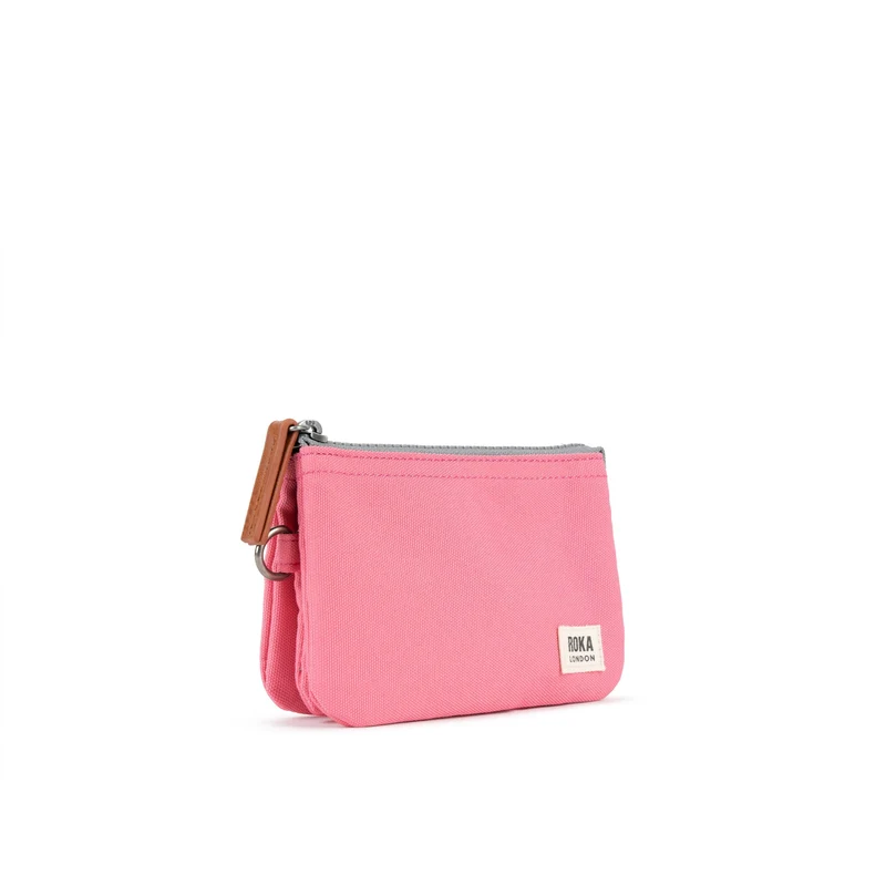 ROKA Carnaby Kleine Handtasche aus recyceltem Canvas mit Tulpenmotiv