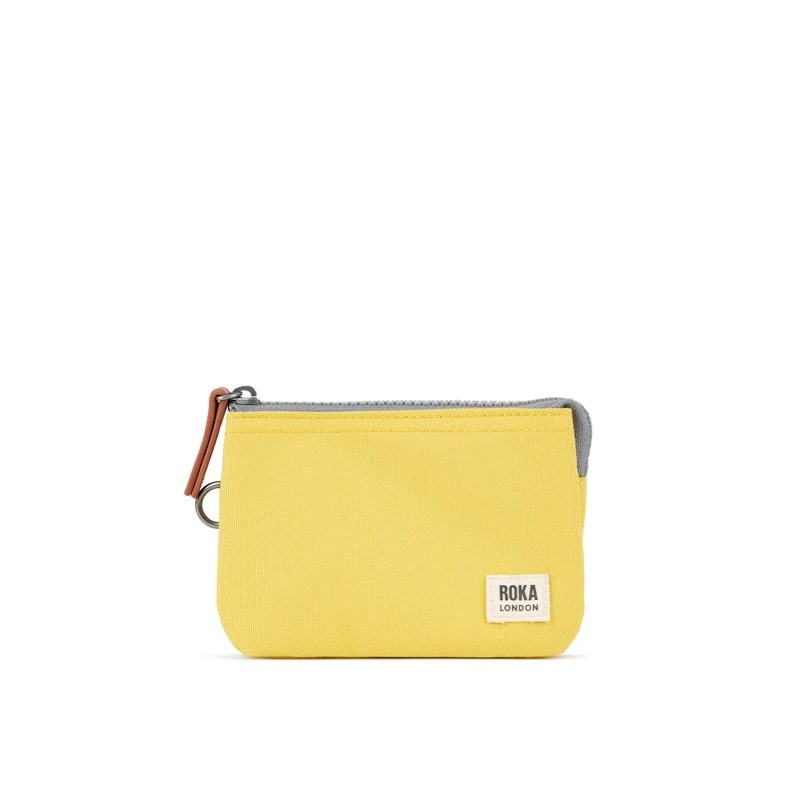 ROKA Carnaby Kleine Geldbörse aus recyceltem Canvas mit dem Aufdruck „Lemonade“