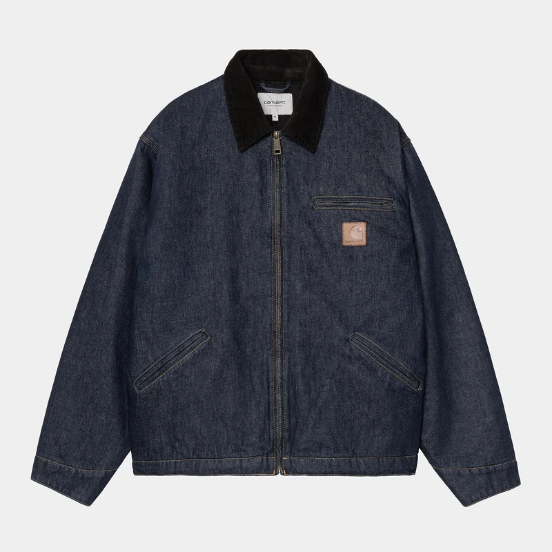 Carhartt WIP Herren OG Detroit Jacke - Blau / Schwarz gewaschen