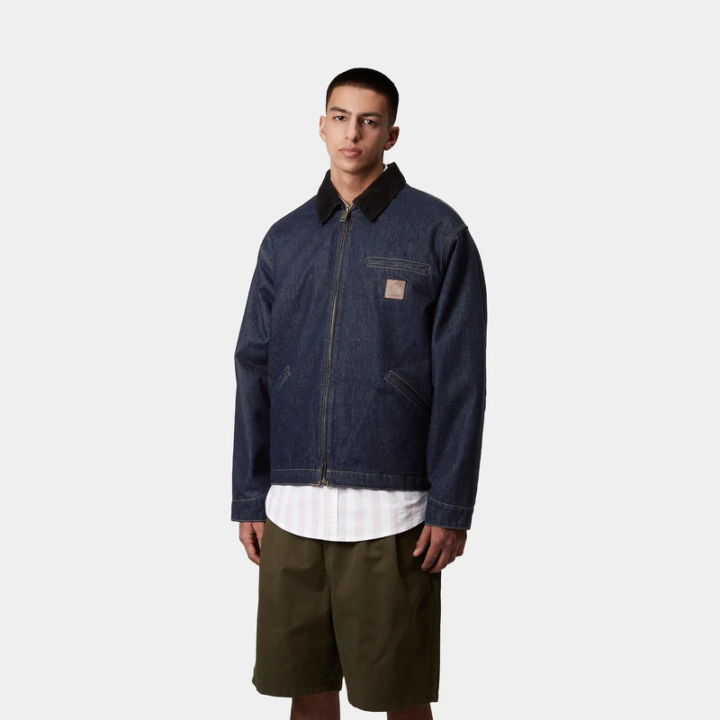Carhartt WIP Herren OG Detroit Jacke - Blau / Schwarz gewaschen
