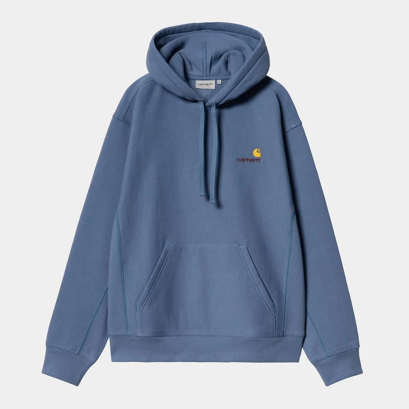 Carhartt WIP Herren American Script Hoodie - Blaue Iris