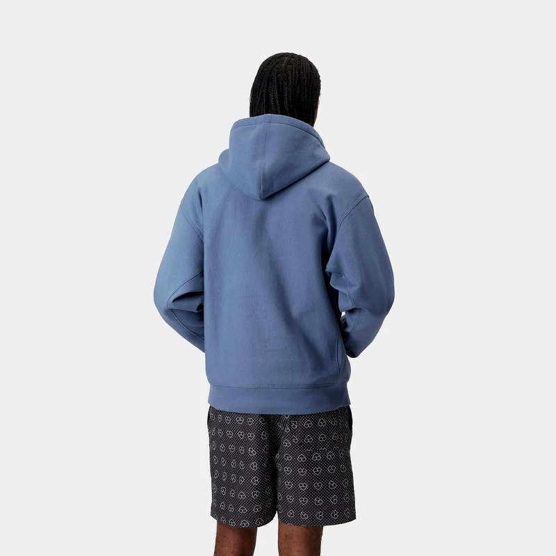 Carhartt WIP Herren American Script Hoodie - Blaue Iris