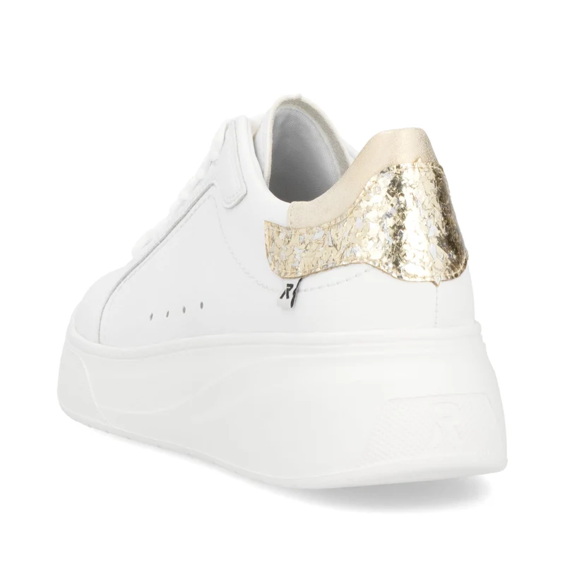 Rieker Modische Damen-Ledersneaker – Weiß