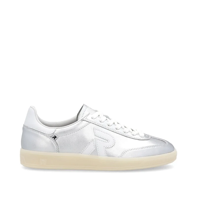 Rieker Modische Leder-Sneakers für Damen - Silber