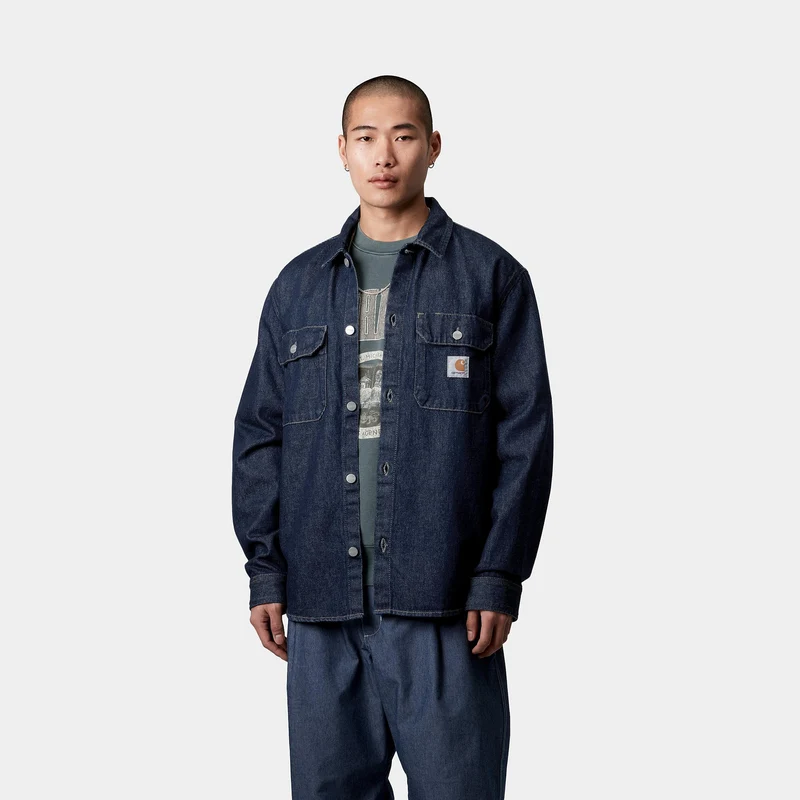 Carhartt WIP Harvey Hemdjacke für Herren - Blau gespült