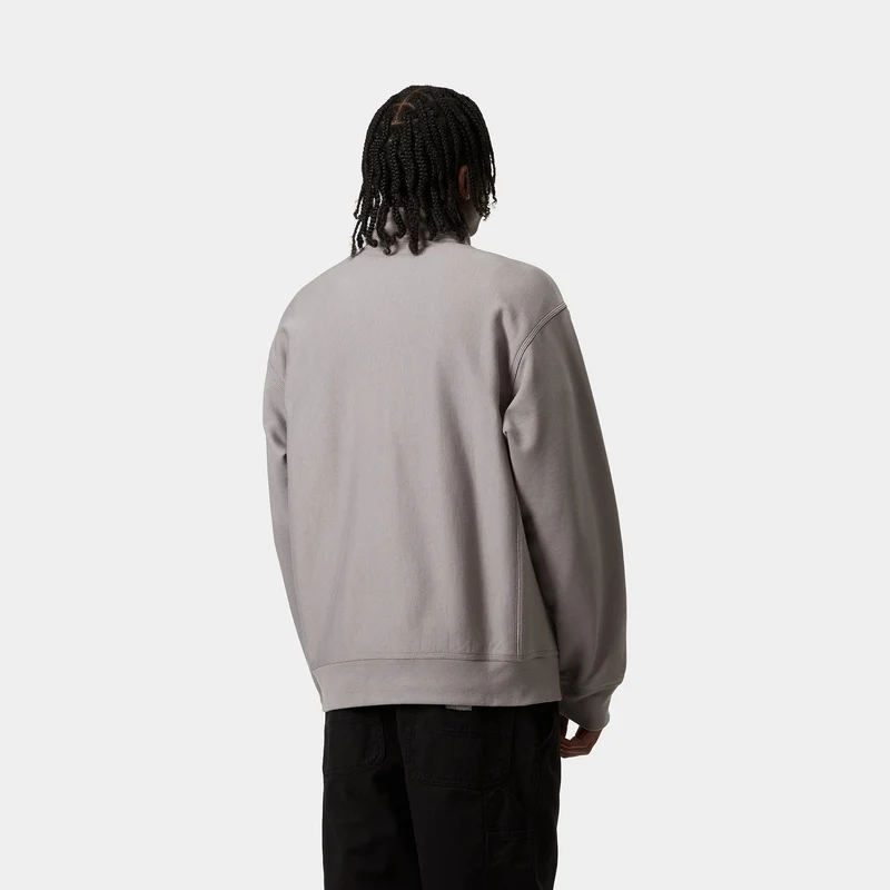 Carhartt WIP Herren Halb-Zip-Reißverschluss American Script Sweatshirt - Yosemite