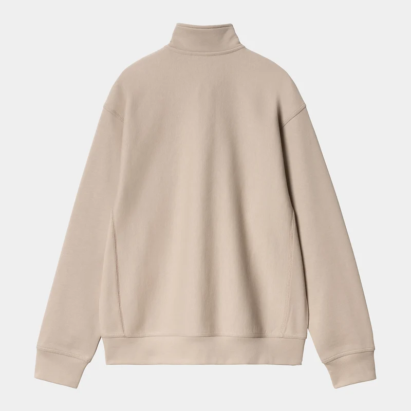 Carhartt WIP Herren Halb-Zip-Reißverschluss American Script Sweatshirt - Fleur de Sel