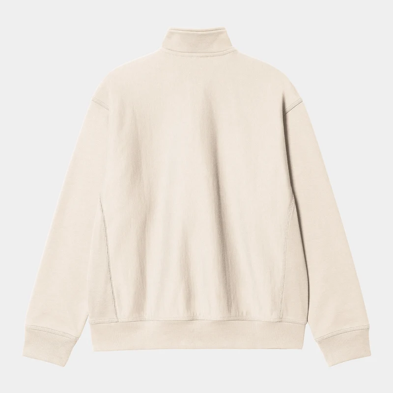 Carhartt WIP Herren Halb-Zip-Reißverschluss American Script Sweatshirt - Moonbeam