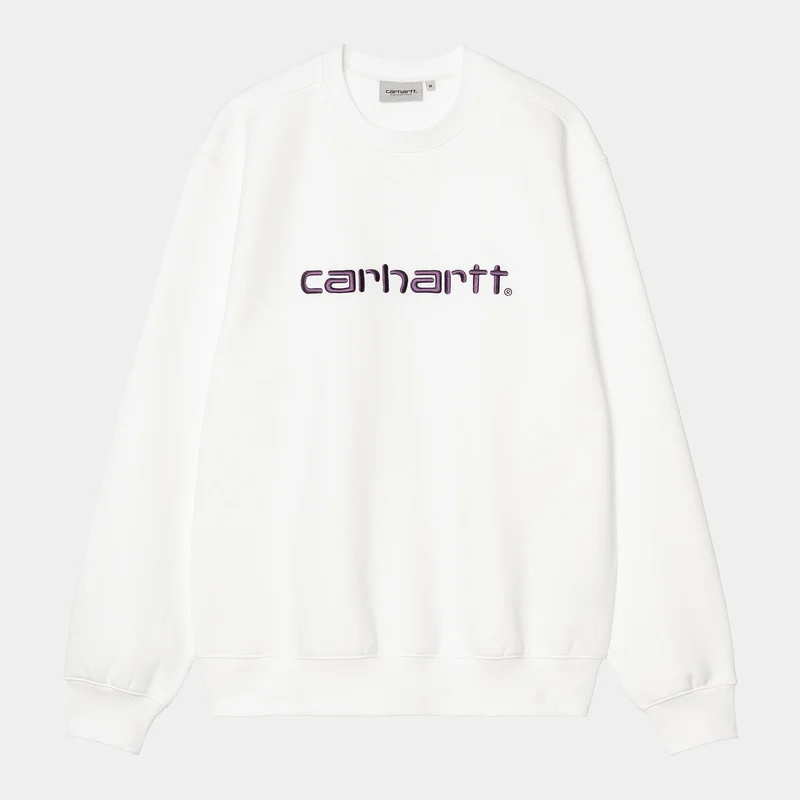 Carhartt WIP Herren Carhartt WIP Sweattop - Weiß / Heidelbeere