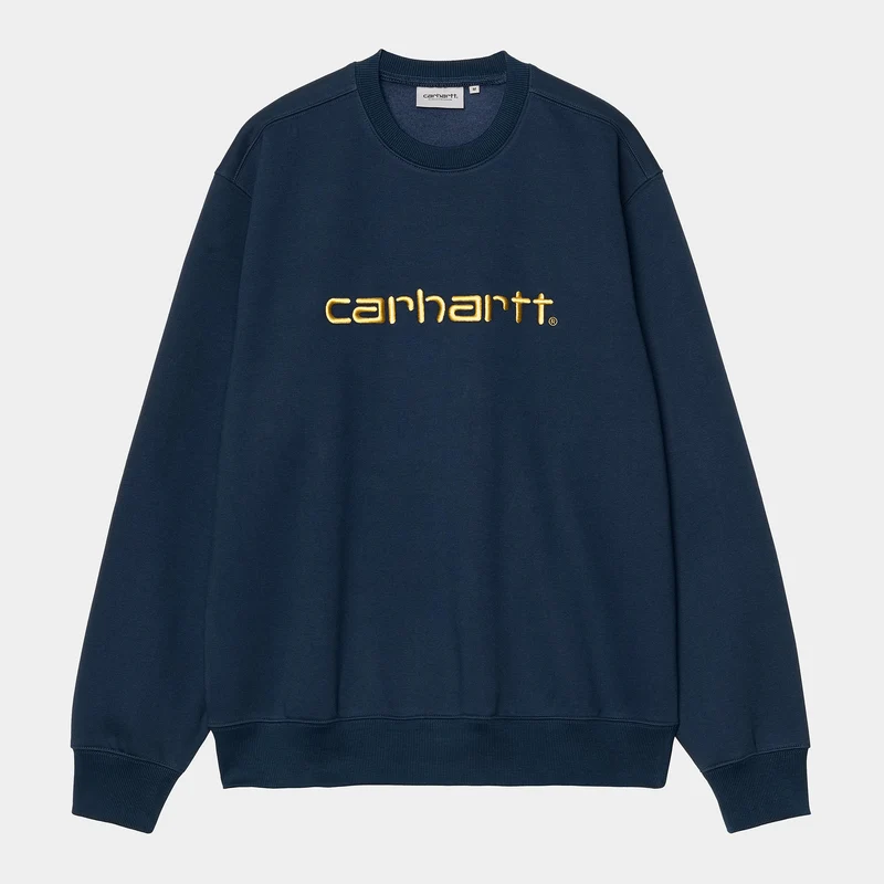 Carhartt WIP Herren Carhartt WIP Sweattop - Tintenblau / Luftgelb