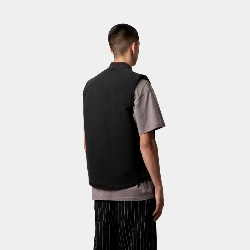 Carhartt WIP Klassische Weste für Herren - Schwarzer Stone Canvas