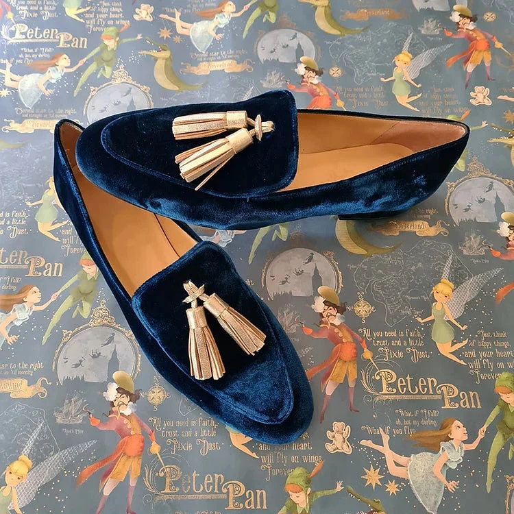 Lydia | Elegante spitz zulaufende Loafer mit Quasten-Detail