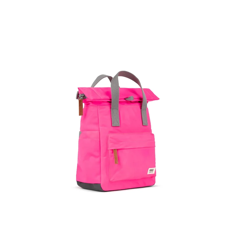 ROKA Canfield B Neon Pink Kleine Tasche aus recyceltem Nylon